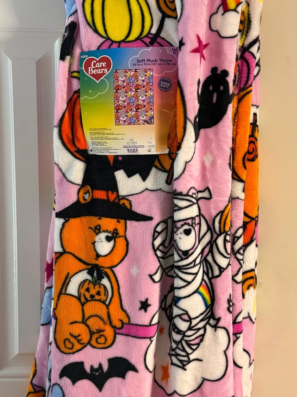 Care Bears 2025 Halloween Soft Plush Throw Blanket